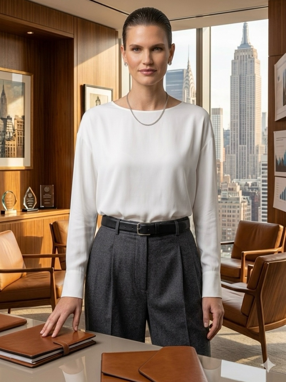 ZARA WOMAN Cream Boatneck Long Sleeve Viscose Blouse - Size Small